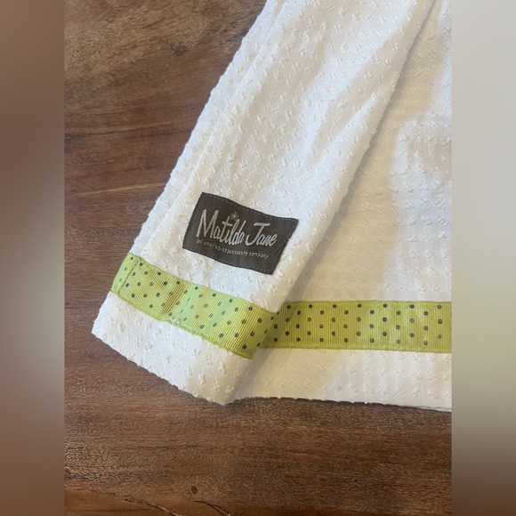 Matilda Jane White & Green Spaghetti Strap Sundress - Kids‎ Size 8 - Picture 6 of 7